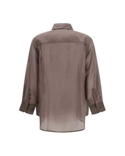 Cruna Brown Buttoned Shirt Tortora