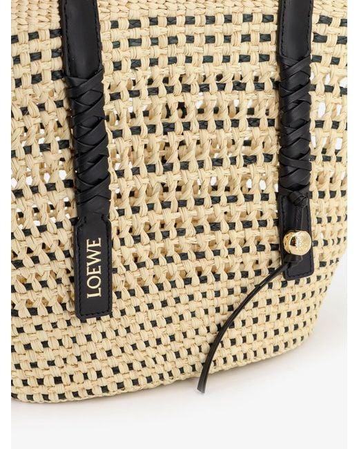 Loewe Metallic Paula's Ibiza Braid Raffia Leather Shoulder Bag