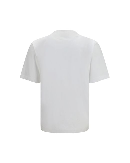 Prada White T-Shirt With Pocket for men