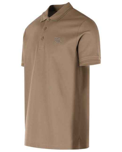 Burberry Brown 'Eddie Ekd' Cotton Polo Shirt for men