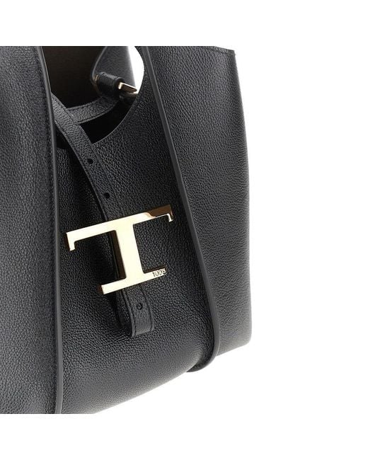 Tod's Black Mini 'T Timeless' Shopping Bag