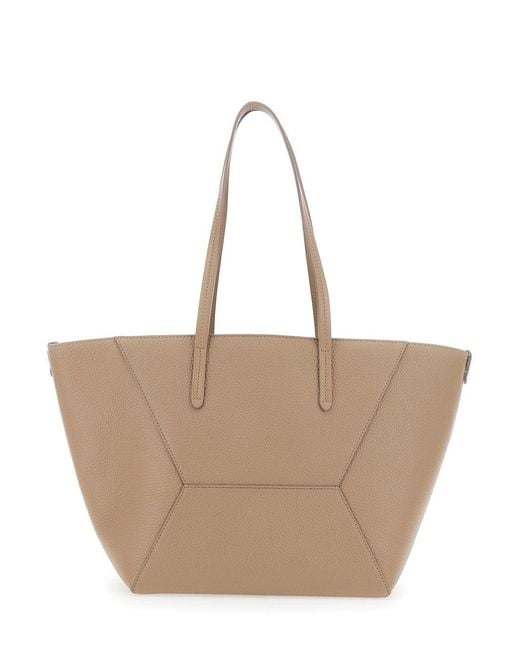 Brunello Cucinelli Natural "Duo" Large Shoulder Bag