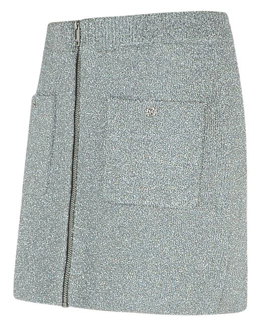 Ganni Gray 'Sparkle' Wool Blend Miniskirt