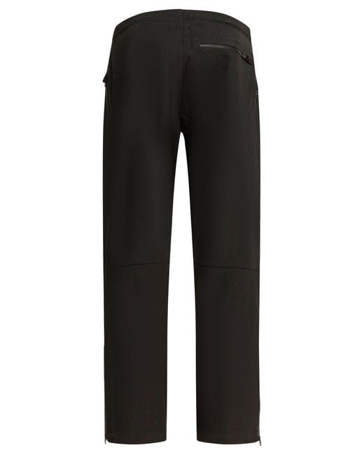 GR10K Black Wool Blend Belted Pants Trousers for men