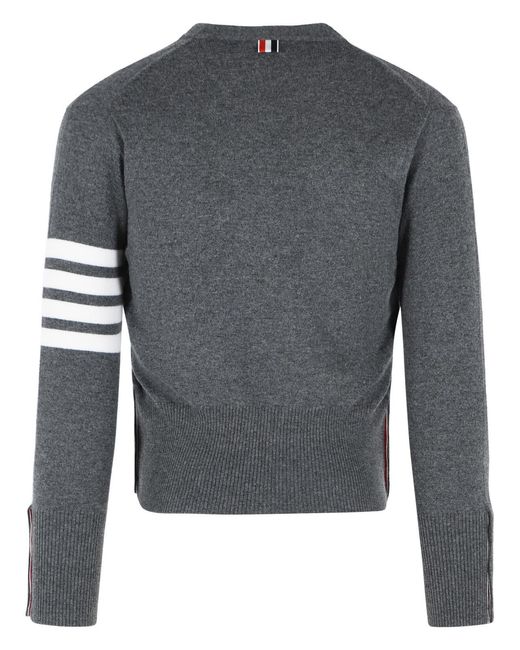 Thom Browne Gray 'Classic 4 Bar' Cashmere Cardigan