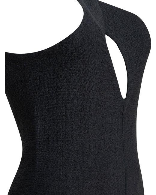Alaïa Blue Alaïa Short Flared Dress