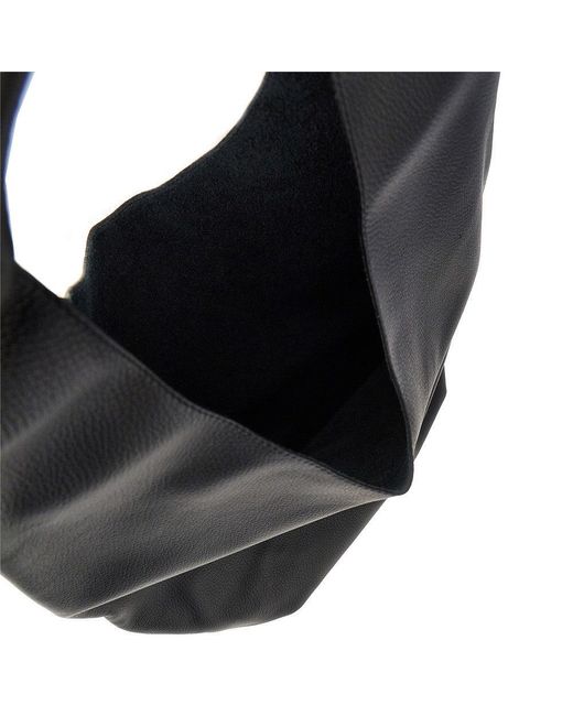 A.P.C. Black Le Neige Grained Leather Bag