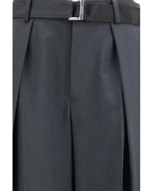 Sacai Gray Oversized Pants