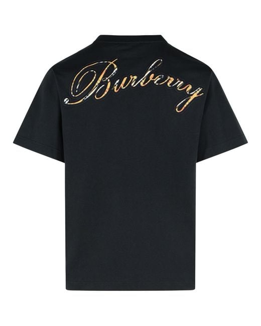 Burberry Black 'Ryan' Cotton T-Shirt for men