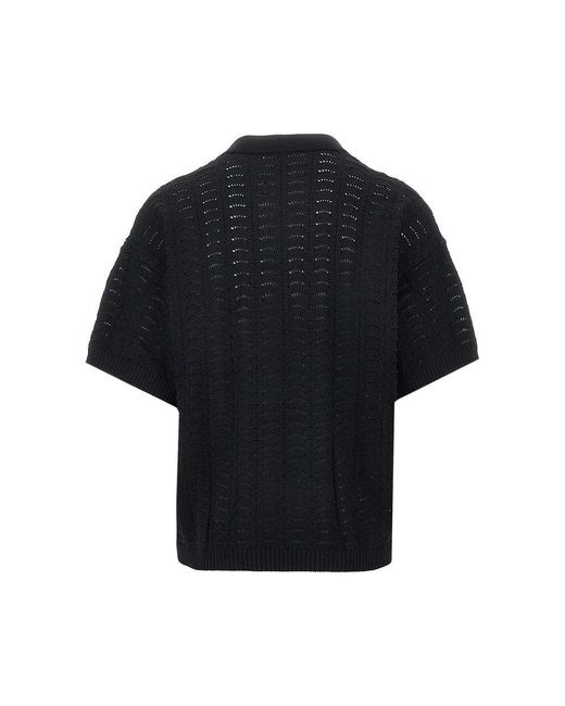 Woodbird Black Wbshimo Wave Polo Shirt for men