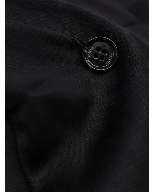 Totême Black Cowl Neck Viscose And Linen Shirt