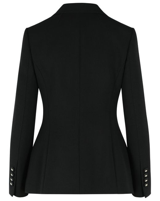 Dolce & Gabbana Black Dolce & Gabbana Single-Breasted Wool Jacket