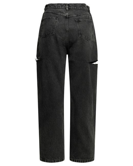 Maison Margiela Black Straight-Leg Cotton Jeans