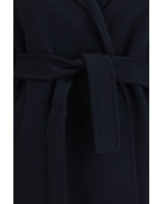 Max Mara Blue 'S Maxmara Arona Virgin Wool Coat