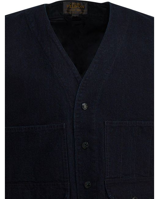 Filson Blue "Dry Tin" Sleeveless Jacket