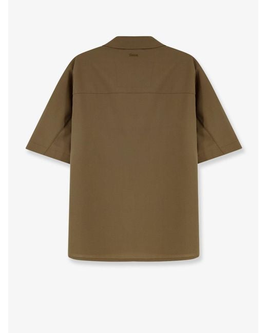 Laminar Green Wool Blend Shirt for men