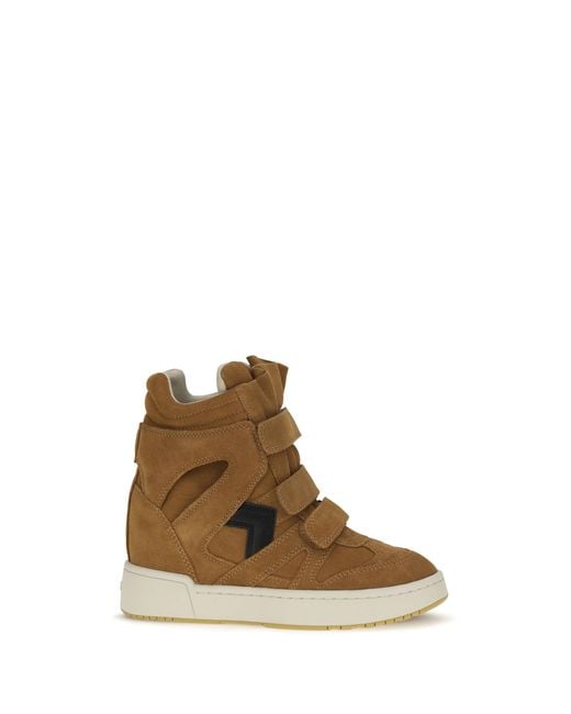 Isabel Marant Brown Leather Sneakers
