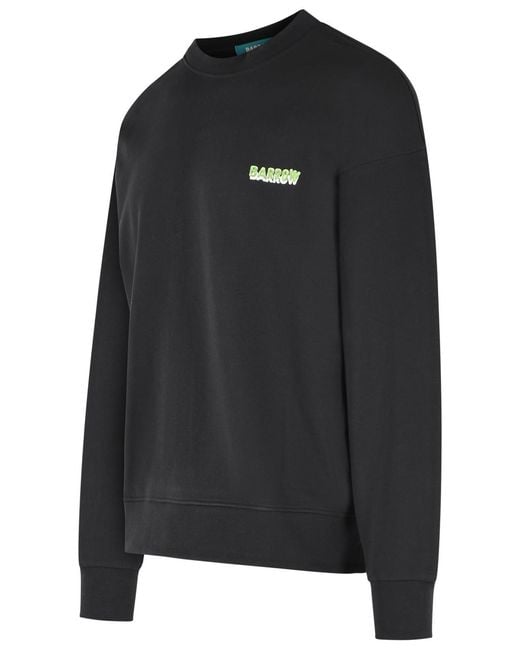 Barrow Black Cotton Sweatshirt for men
