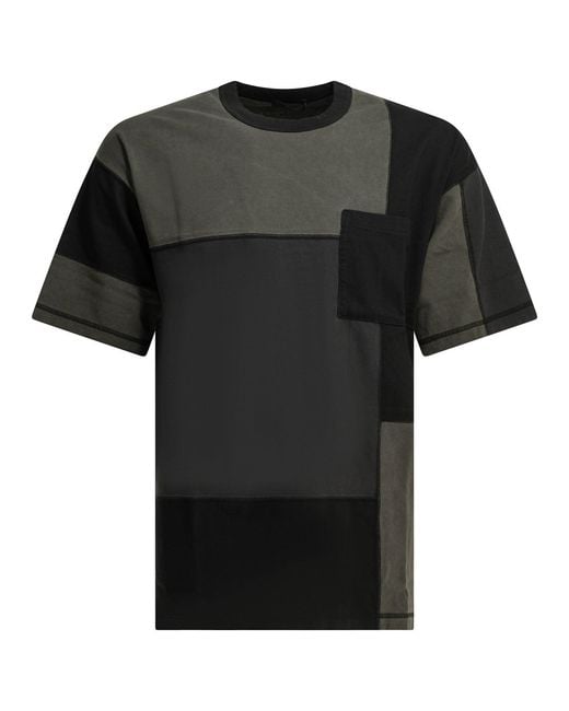 Comme des Garçons Black Patchwork Crewneck T-Shirt for men
