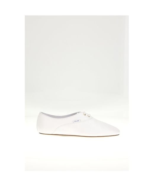 Céline White Lace-Up Shoe 05