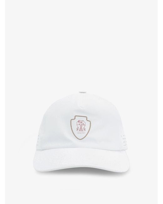 Men's White Nylon Hat
