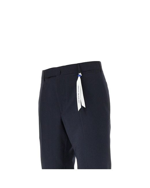 Santaniello Blue 'Corice Rima' Wool Pants for men
