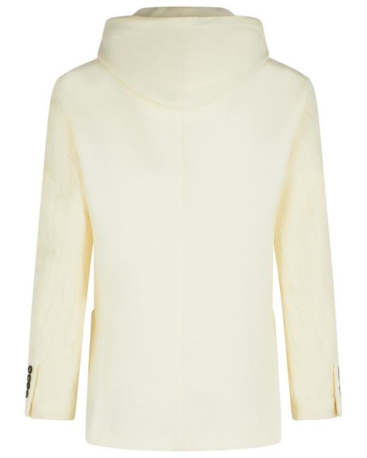 Eleventy Natural Ivory Wool And Cashmere Blazer for men