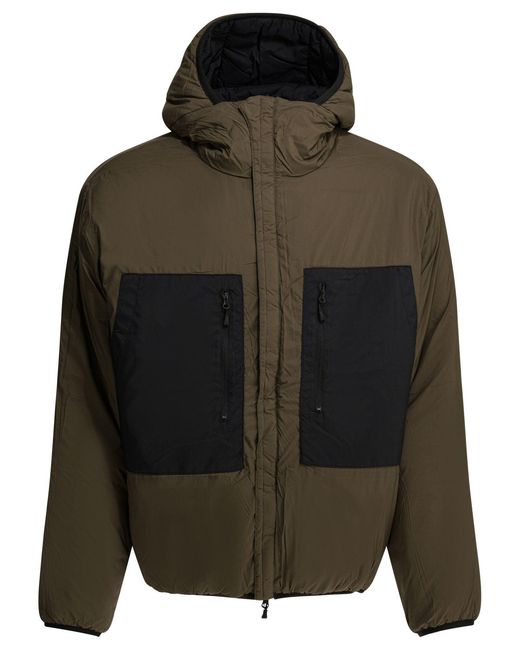 DAIWA PIER 39 Black Reversible Nylon Short Down Jacket Jackets And Coats
