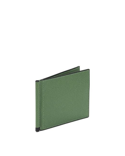 Valextra Green Grip Semplice Wallet for men