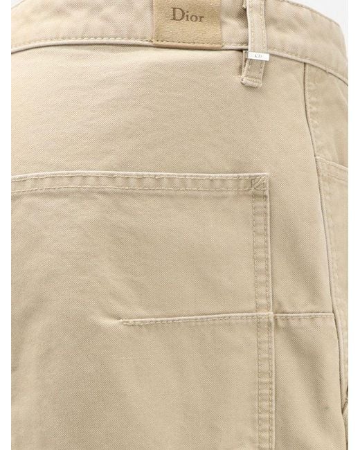Dior Natural Dior Carpenter Cotton Trousers for men