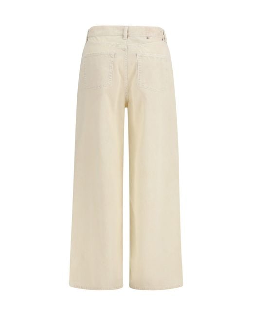Golden Goose Deluxe Brand Natural Wide-Leg Cotton Denim Jeans