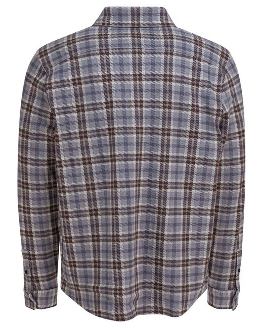 Vince Blue Plaid Overshirt Jacket