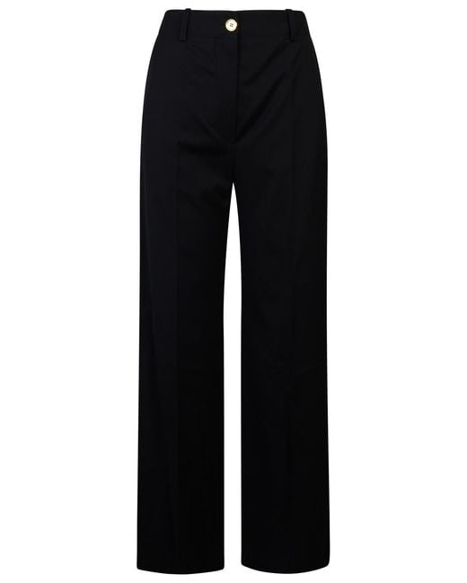 Patou Black Virgin Wool Pants