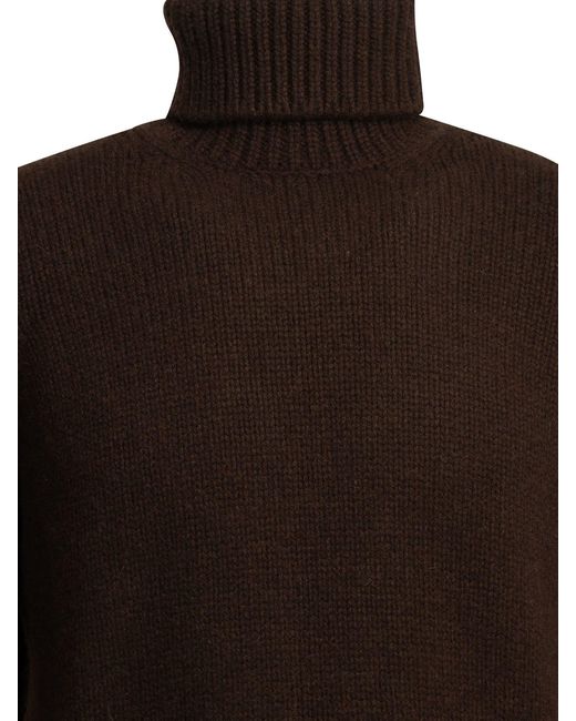 Altum Brown Cashmere Turtleneck Sweater for men