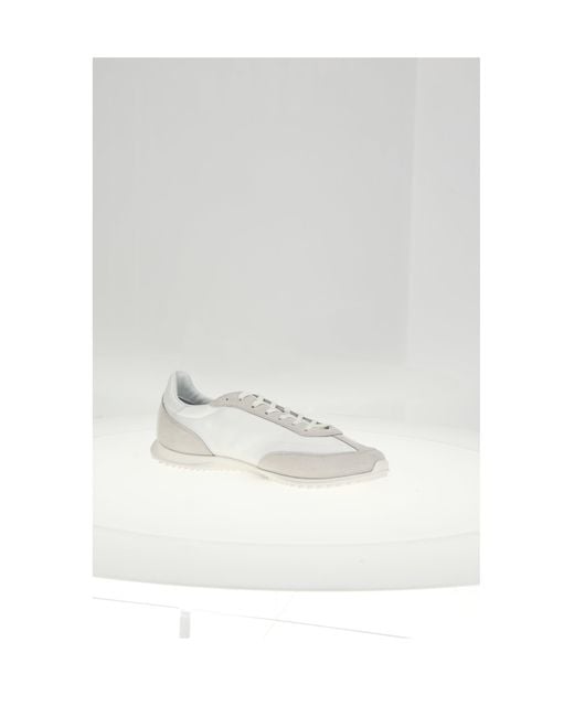 Céline White Low Lace-Up Sneaker W/ Triomph for men