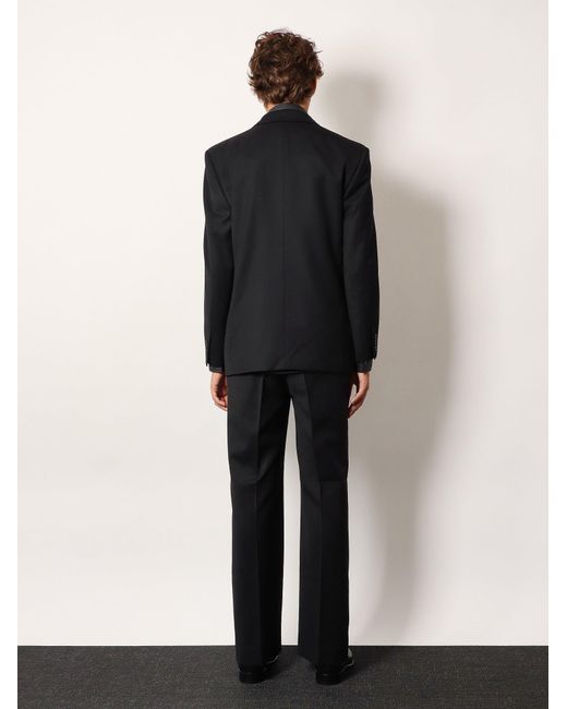 TONYWACK Black Wool Blend Trousers