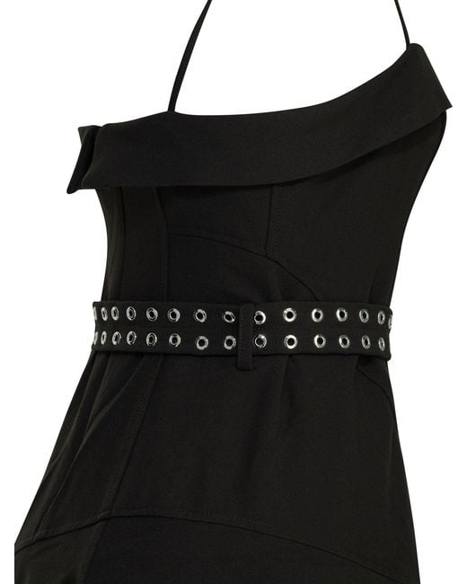 Ganni Black Asymmetrical Long Dress