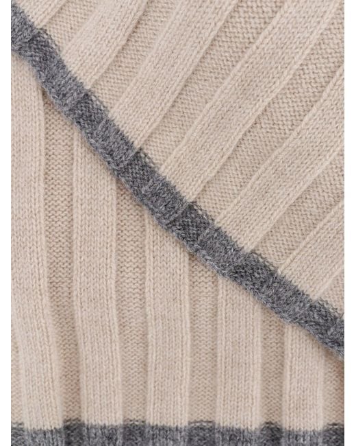Brunello Cucinelli White Scarf for men