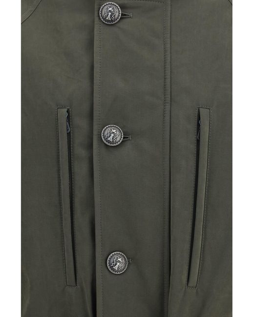 Brunello Cucinelli Gray Belted Waterproof Jacket for men