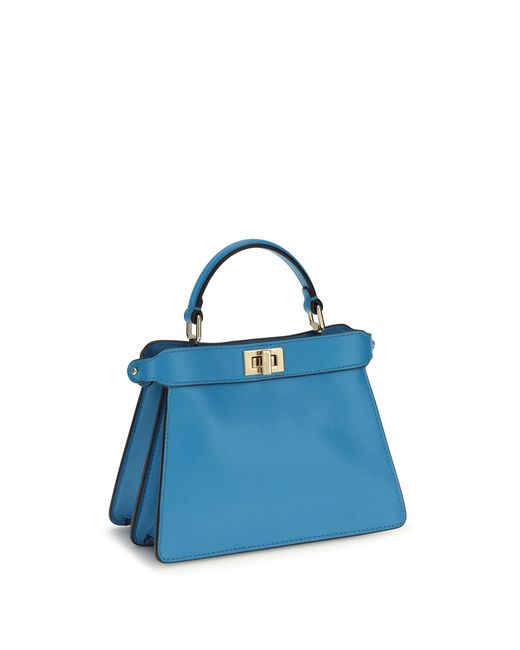 Fendi Blue Peekaboo I See U Petite Handbag