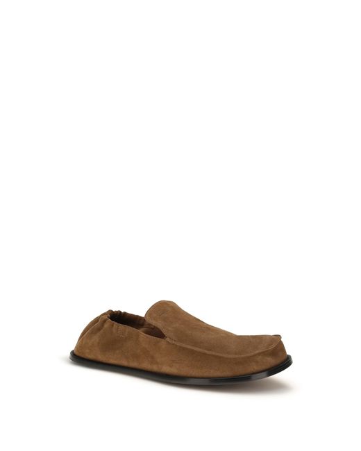 Loewe Brown Flex Suede Loafers for men