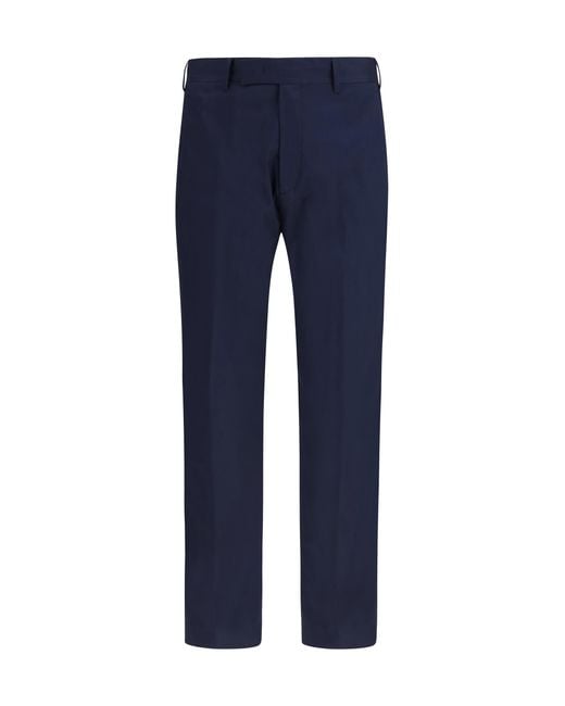 Germano Blue Tailored Cotton Pants Color 202 for men