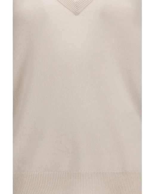Extreme Cashmere White N°492 Ben Cashmere Sweater Bone