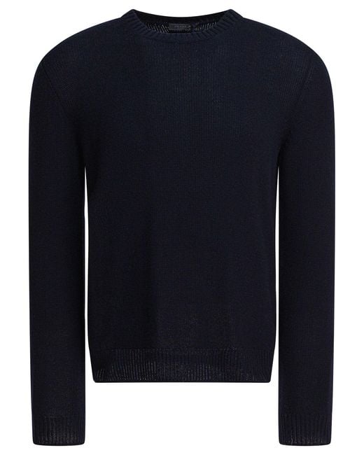 Prada Blue Cashmere Sweater for men
