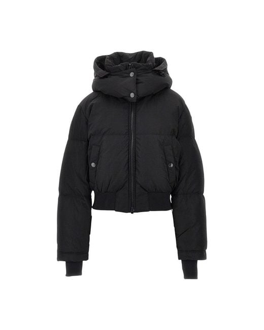 DIESEL Black Hooded Short Down Jacket