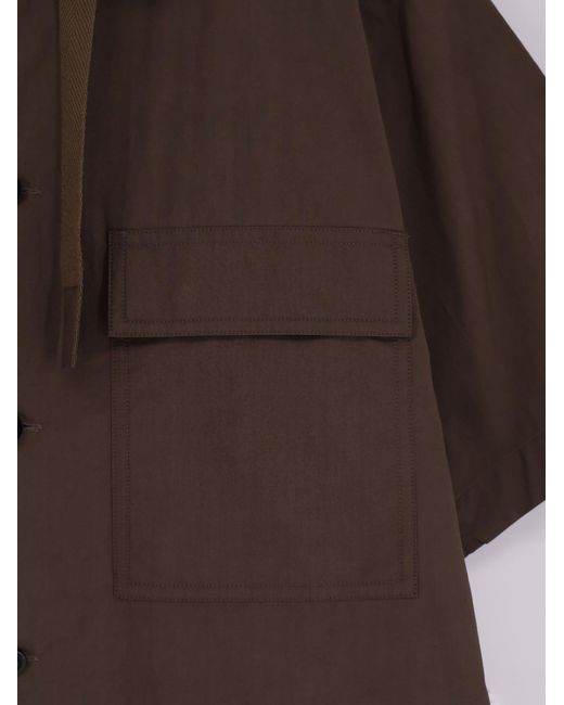 Sacai Brown Shirts Cotone for men