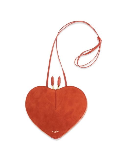 Alaïa Red Alaïa Cœur Bimaterial Shoulder Bag