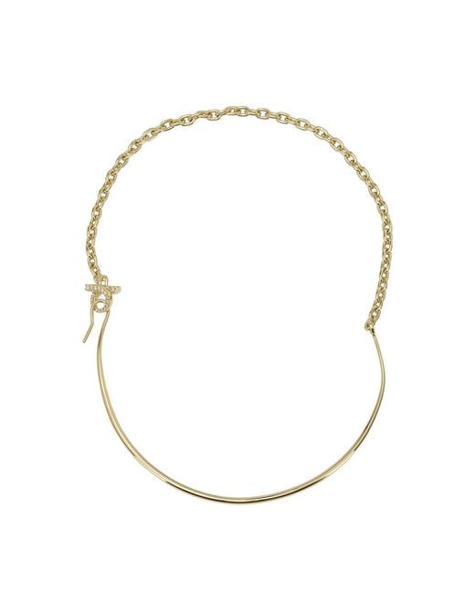 Ferragamo White "Gancini" Necklace