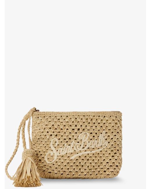 Mc2 Saint Barth Natural Woven Raffia Clutch Bag