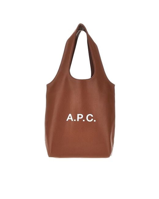 A.P.C. Brown Ninon Small Tote Bag